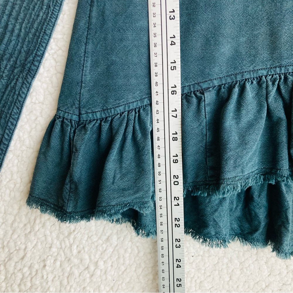 Anthropologie Pilcro Women’s teal Amora Ruffled Mini Skirt, Sz M - Picture 8 of 15